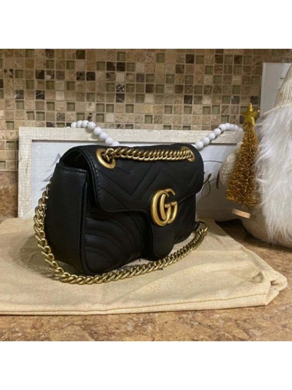 GUCCI GG Marmont Small shoulder bag black - Picture 2 of 9